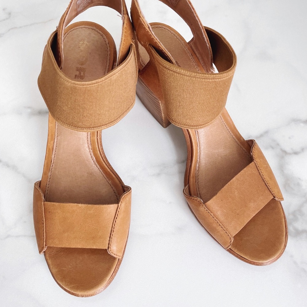 SOREL Nadia Block Heel Sandals Camel Size 9.5 - Picture 4 of 10